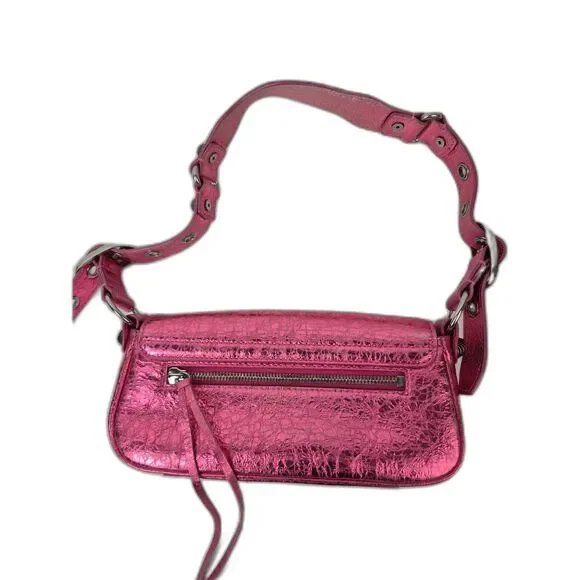 Balenciaga Metallic Pink Leather Le Cagole XS Sling Bag - Picture 2 of 13
